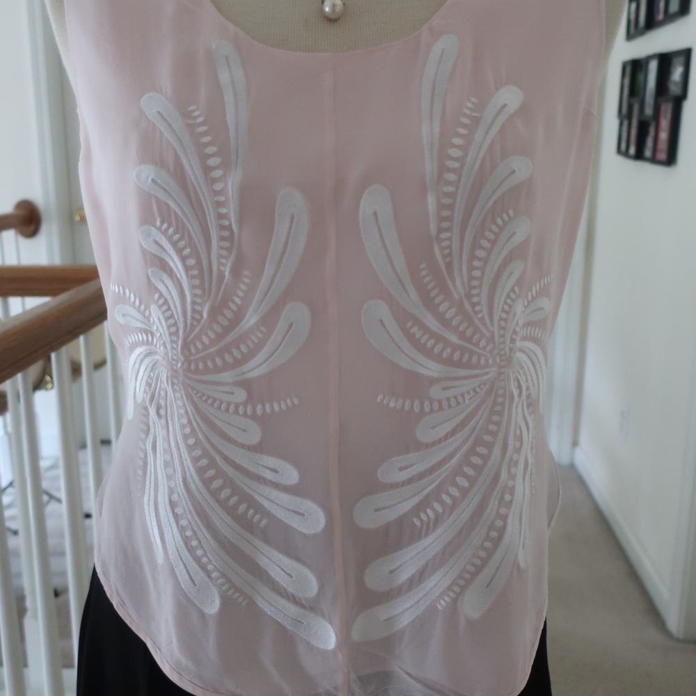 Roberto Rodriguez  Silk Embroidered Top Size 10